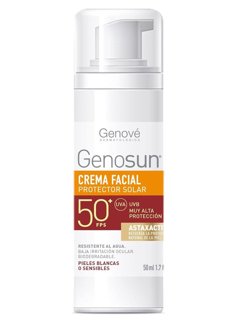 كريم جينوفي جينوسن واقي الشمس للوجه SPF50+، عبوة بمضخة ٥٠ مل