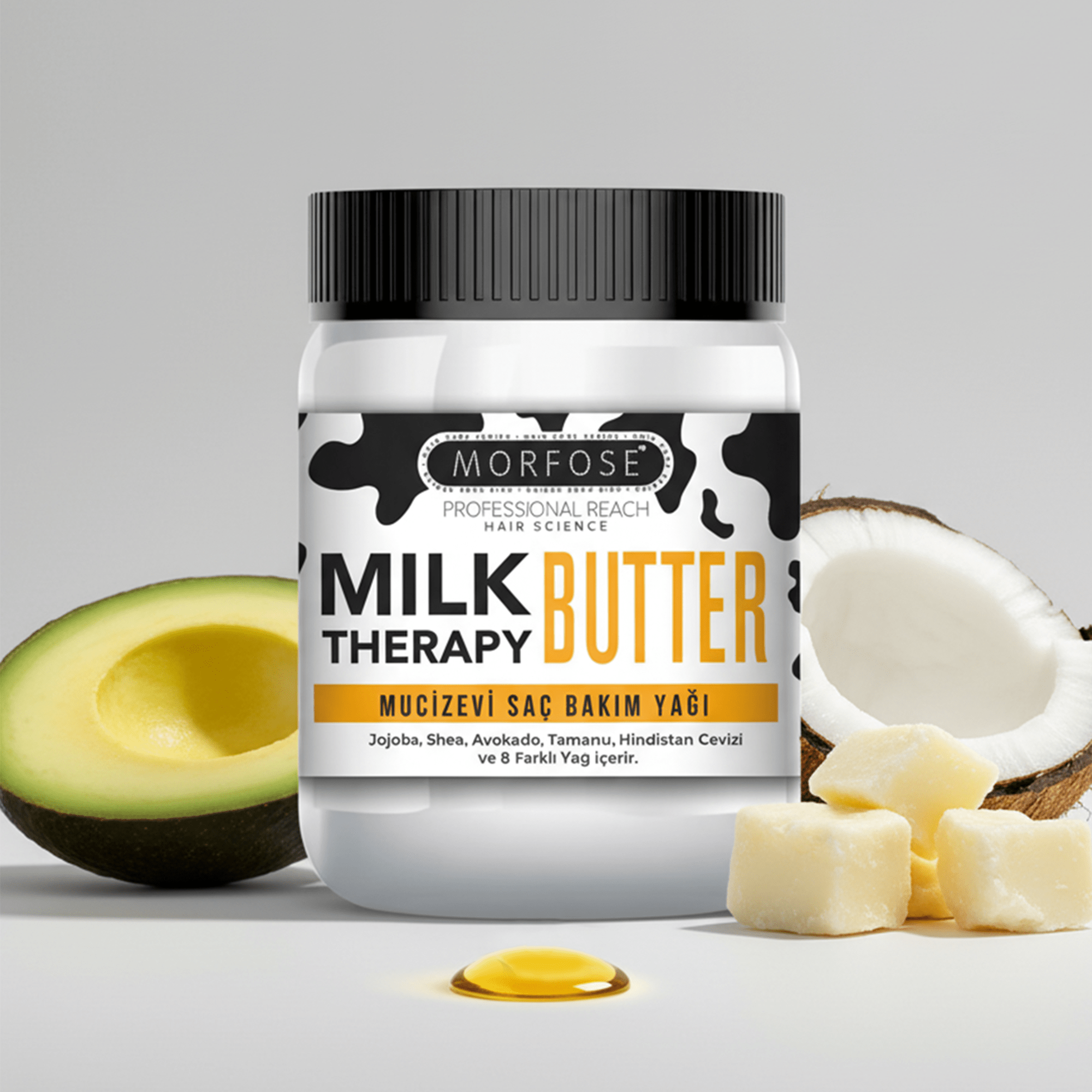 مورفوس ميلك ثيرابي كريم زبدة الحليب للشعر 200 مل – ترطيب عميق وتنعيم الشعر وتقليل الهيشان - SabaShop.com