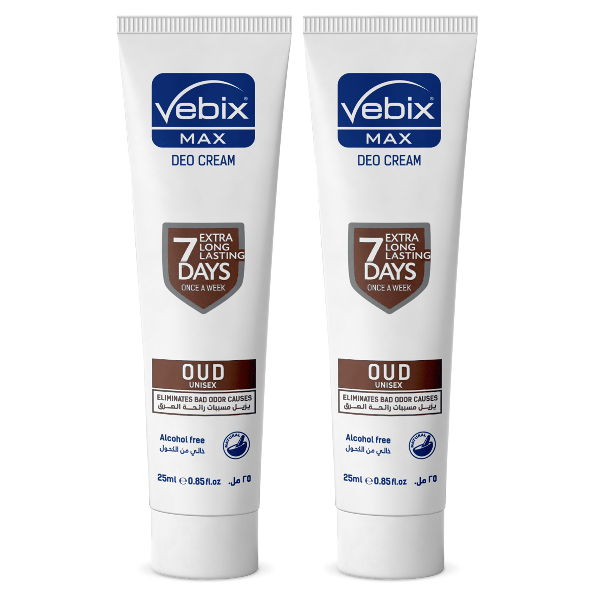 باقة فيبكس ماكس كريم مزيل لرائحة العرق للنساء والرجال – عود – عبوتان × ٢٥ مل - SabaShop.com